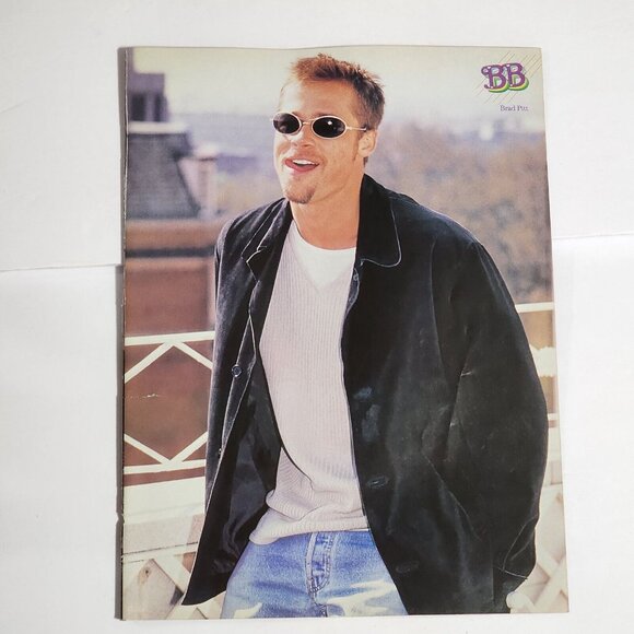 Brad Pitt & Val Kilmer double-sided pinup poster clipping vintage 8x10 - Picture 2 of 2